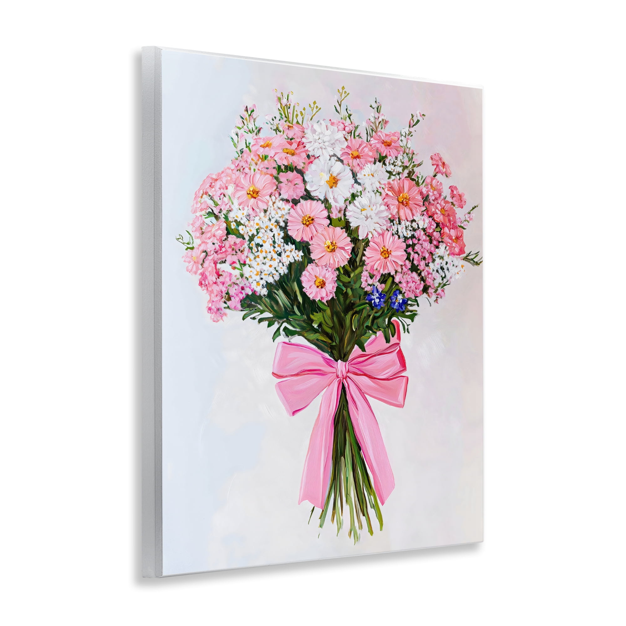 Stupell Industries Pink & White Tied Flower Bouquet Wall Plaque Art, design by The Prints Vibe