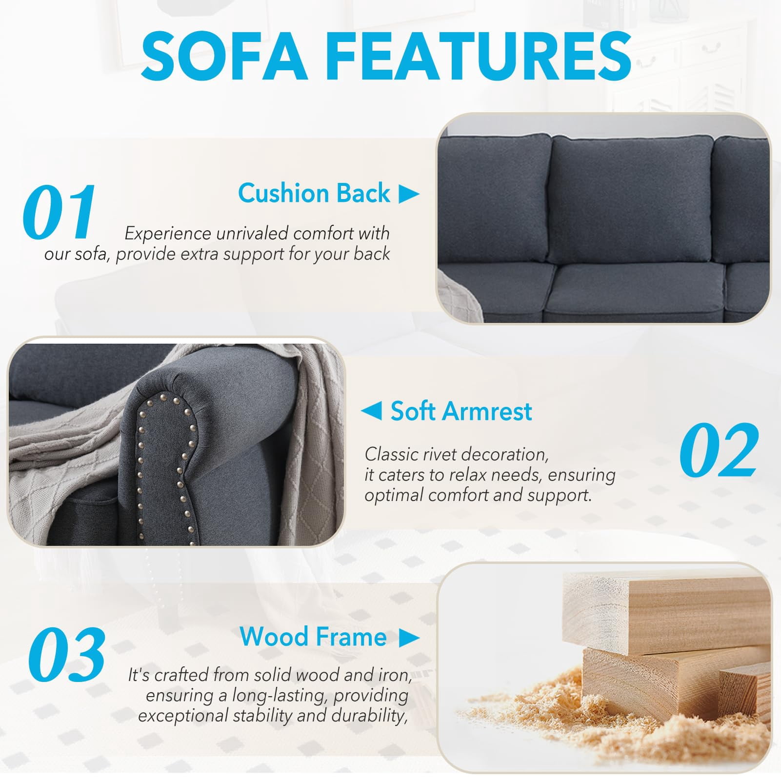 Tabaray Modern L Shaped Sleeper Sofa Bed with Small Full Mattress Bed, 104"Pull Out Sleeper Couch Bed Small Full Size,  6 Seater Sectional Furniture Sets for Living Room, Bedroom, Apartment