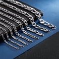 thumbnail image 4 of 3/4/5/6/7/11mm Width Classic Simple Trendy Figaro Chain Bracelet Male Stainless Steel Wholesale Jewelry, 4 of 5
