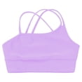 thumbnail image 4 of JanJean Kids Girls Criss Cross Camisole Sport Bras Crop Top Sleeveless Gymnastics Dance Yoga T-Shirt Purple 6, 4 of 5