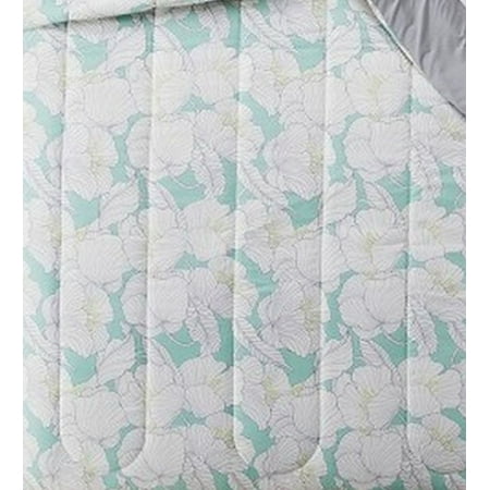 Tropical Floral Twin XL Reversible Comforter Dorm Bed