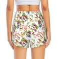 thumbnail image 2 of Lsque Wild Exotic Birds And Flowers Printed Women's Running Shorts with Liner Pockets,Elastic Quick Dry Workout Athletic Gym Yoga Shorts,Womens High Waist Shorts-Large, 2 of 9