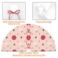 thumbnail image 4 of Lsque Strawberry Print Christmas Tree Skirt, Tree Skirt with Ties or Velcro, Perfect for Holiday Decorations, Halloween, and New Year-48", 4 of 7