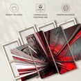 thumbnail image 6 of Elephant Stock Deep Fractal Abstract Wall Art - Horizontal Multi Panel Canvas - Living Room Wall Decor - Abstract Multi Panel - Red And Gray Decor - 75" x 48", 6 of 8