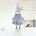 thumbnail image 4 of Christmas Gnome Plush Decorations, Christmas Decorations Telescopic Long/ Short Legs Doll Dwarf Standing Faceless Plush Doll for Xmas Gift Home Decoration Ornaments, 4 of 7