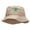 Khaki, variant on Clover Circle Embroidered Pigment Dyed Bucket Hat - Black OSFM