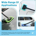 thumbnail image 4 of Rectangle Windshield Cleaner Tool Kit, Reusable Car Window Cleaner with Extra 9 Washable Microfiber Pads, Portable Inside Windshield Washer for Auto Interior Rear Glass (Blue), 4 of 9