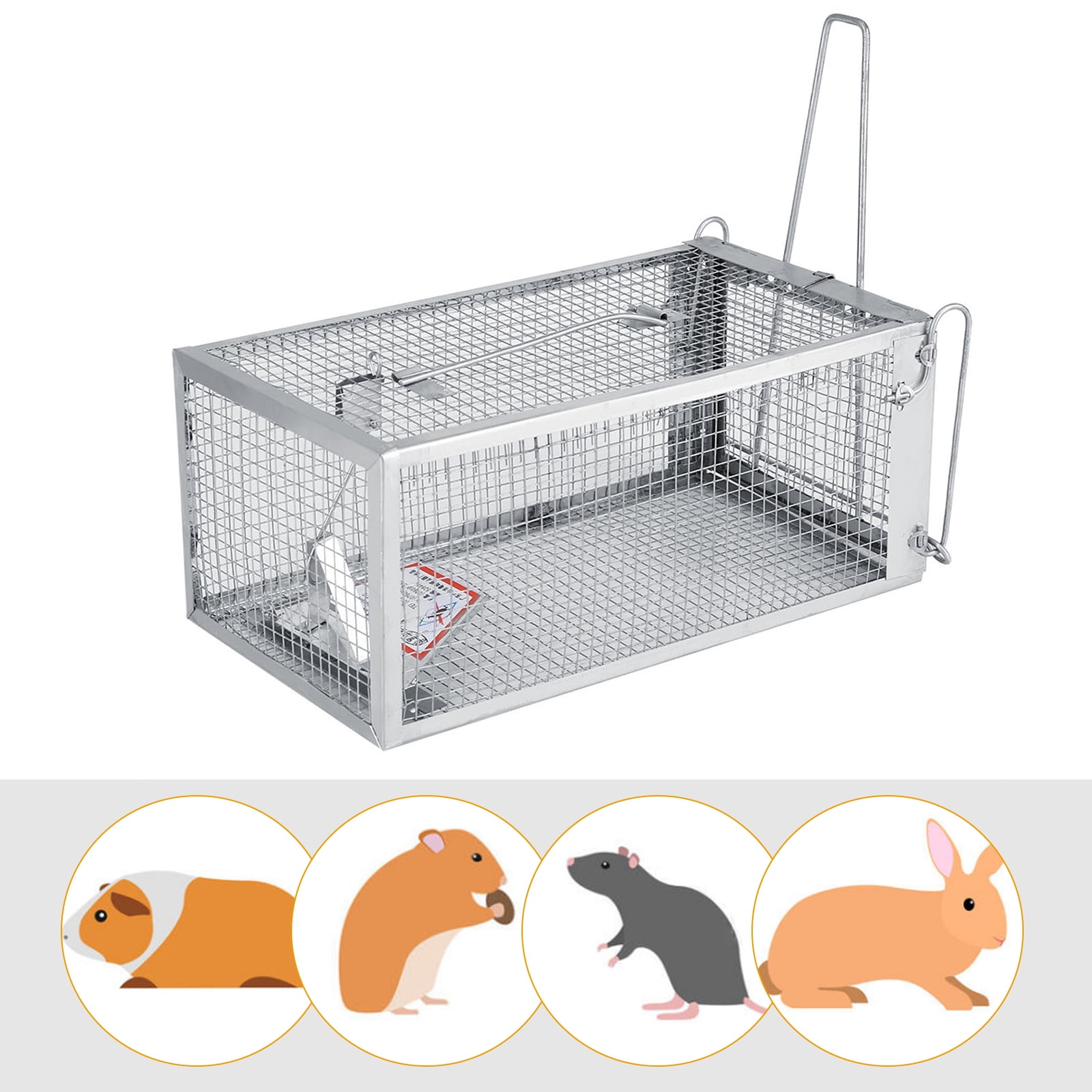 Details about   2X Rat Trap Cage Small Live Animal Pest Rodent Mouse Control Catch Hunting Trap 