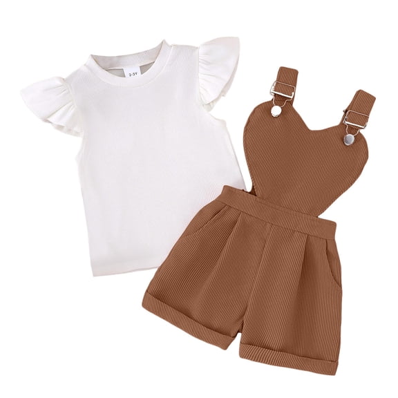 NIEWTR Baby Girl Clothes Toddler Summer Outfits Cute Bow Print T-Shirt Shorts 2pcs Set 6 Months-5 Years Old Pajamas Set White 2-3 Years