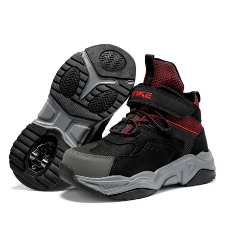 

VITIKE Children‘s Shoes Velcro PU High-Top Waterproof Sneakers