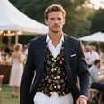 thumbnail image 3 of Uorisanigo Christmas Tree Print Mens Vest Size 2XL V Neck Men's Suit Vest Casual with Pockets Lightweight Waistcoat Casual Vests Stylish for Prom, 3 of 7