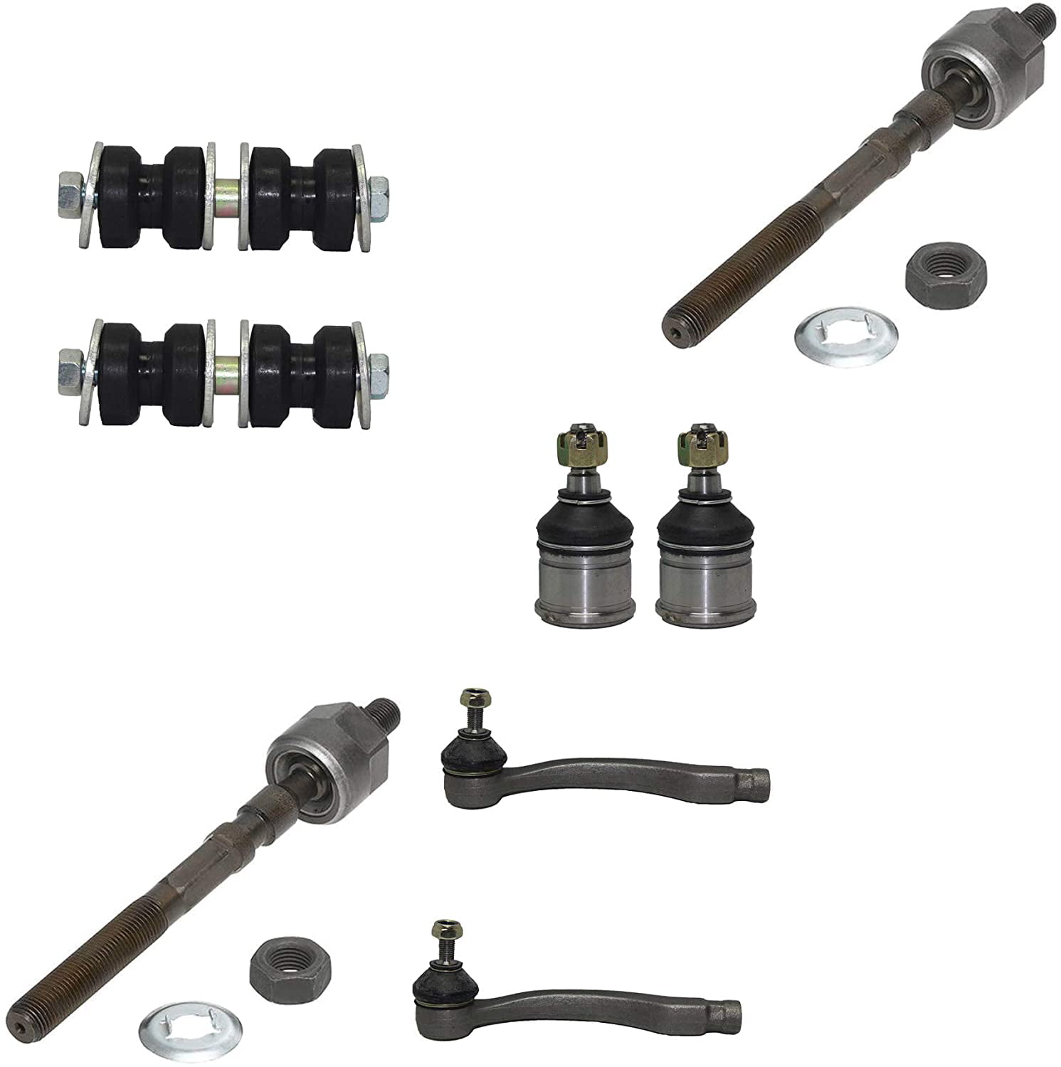 - 1993-97 Honda Civic Del Sol 1994-97 Acura Integra LS RS- Inner and Outer Steering Tie Rod Ends w/Rack Boots for 1992-95 Honda Civic 10PC Front Lower Ball Joints Sway Bars Detroit Axle