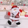 thumbnail image 2 of WEGFTDUOP Christmas Decor Christmas Tree Pendants Christmas Cloth Figurine Pendants Red Plaid Dancing Santa Claus Snowman Doll Pendants Suitable For Christmas Decoration Indoor Ornaments, 2 of 6