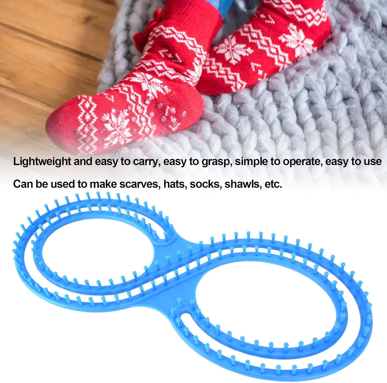 Petoto Afghan Loom Knitting Board, Knitting Loom Set, Weaving Looms for Beginners Adults for DIY Blanket, Hat, Scarf