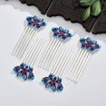 thumbnail image 4 of Retro Cloisonne Hair Comb, Chinese Traditional Lotus Hairpin Hair Pins Hanfu Hair Clip Headband Accessories for Women Girls Brides(Green), 4 of 4
