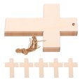 thumbnail image 6 of Wood Blank Bookmark for DIY Crafting Unpainted Cross Shaped Bookmarks for Reading Use Beige Color 15 Pieces, 6 of 8