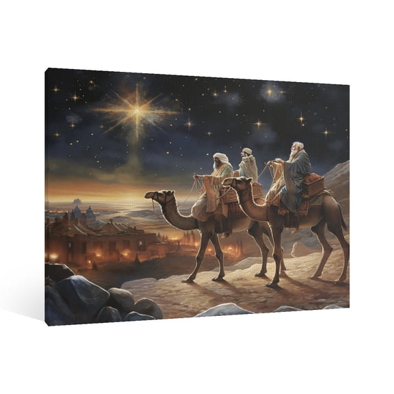 Vintage Jesus Nativity Scene Canvas Wall Art Paint Framed , Christian Watercolor Jesus Wall Art Decor,Wall Religious Artwork for Home Living Room,Bedroom Wall Decor