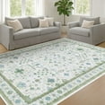 thumbnail image 3 of Hazo Haus Washable Cream Green 6x8 Area Rug, 3 of 7