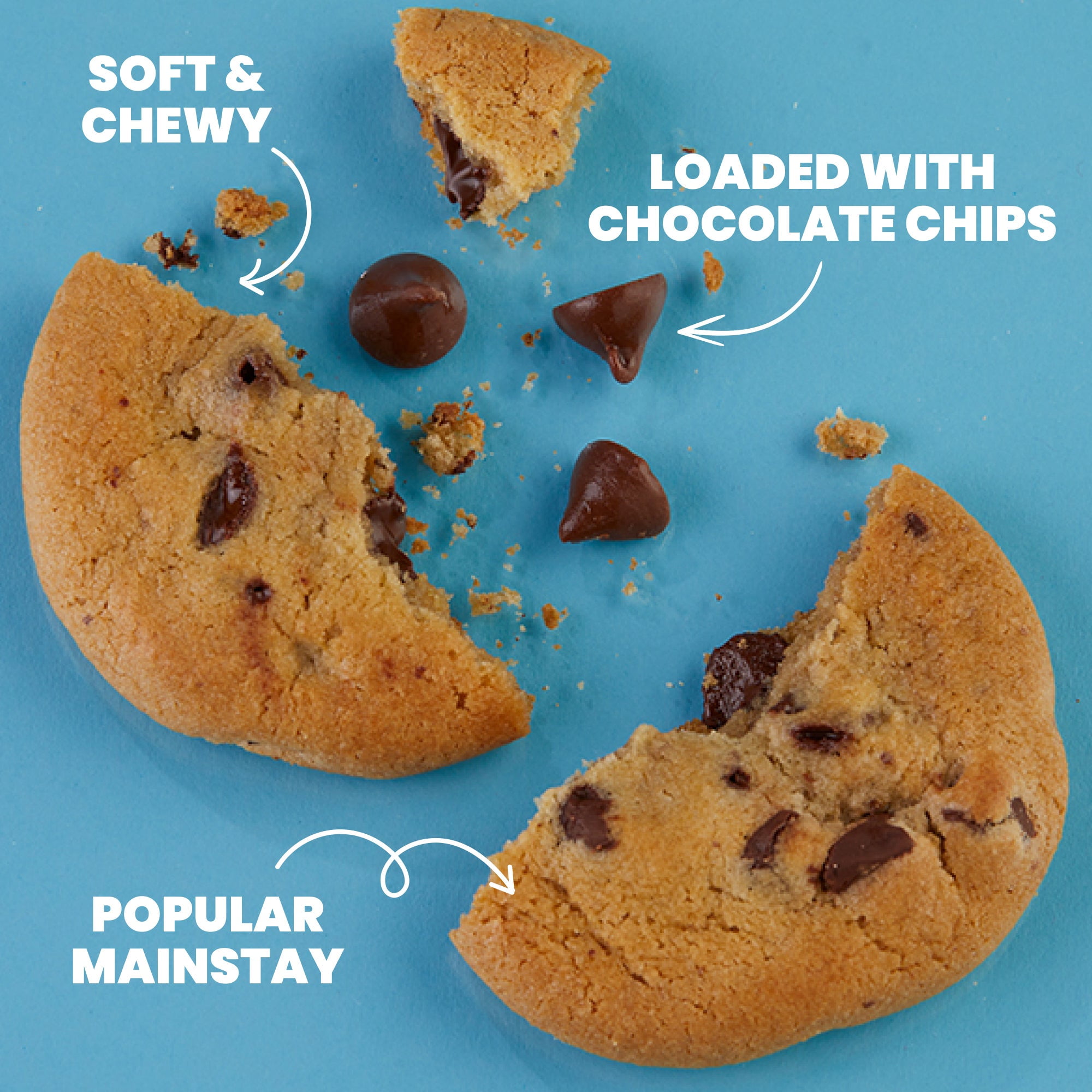 Cheryl’s Cookies Classic Chocolate Chip Cookies 120ct Case, Soft & Chewy, Individually Wrapped, Fresh-Baked Quality, Kosher,  Bulk Value Gift Pack, Snack, Treats, Desserts, Party Favor
