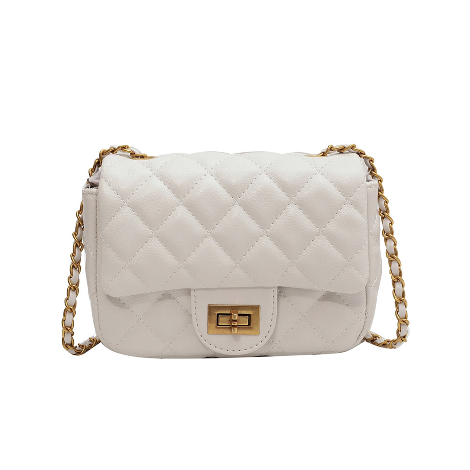 Quilted leather handbag online