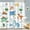 Dinosaur-2, variant on Alphabet ABC Learning Shower Curtain for Kids Bathroom Animals Kids Educational Decorative Bath Curtain 72 x 72 Inch Polyester Fabric Waterproof Bathroom Curtain with 12 Hooks