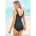 thumbnail image 3 of Swim 365 Women's Plus Size Colorblock One-Piece, 3 of 5