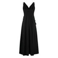 thumbnail image 4 of Sngxgn Full Slip for Under Dresses Adjustable Spaghetti Strap Sleeveless Dress Women's Slip Long Dress(Black,L), 4 of 6