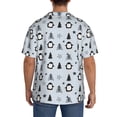 thumbnail image 3 of Vsdgher penguin tree star Men's Cuban Shirt, Hawaiian Shirts, Business Casual Button Down Shirts, Short Sleeve Shirt-Medium, 3 of 5