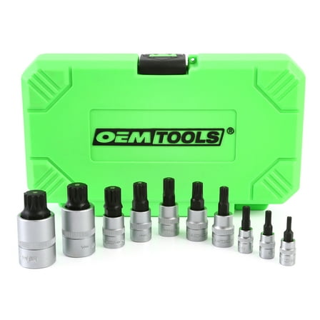 OEMTOOLS 23906, 1/4" Triple Square Bit Socket Set, 10 Piece