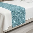thumbnail image 2 of Abstract Bed Runner, Contemporary Illustration of Graphic Polka Dots in Different Sizes, Decorative Accent Bedding Scarf for Hotels Homes and Guestrooms, Queen, Petrol Blue and White, by Ambesonne, 2 of 2