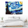 thumbnail image 3 of GOSMITH  Starry Night Tapestry, Van Gogh Art Blue Wave Wall tablecloth Wall Hanging Art for Living Room Bedroom Dorm Home Decor 40x30 Inch, 3 of 7