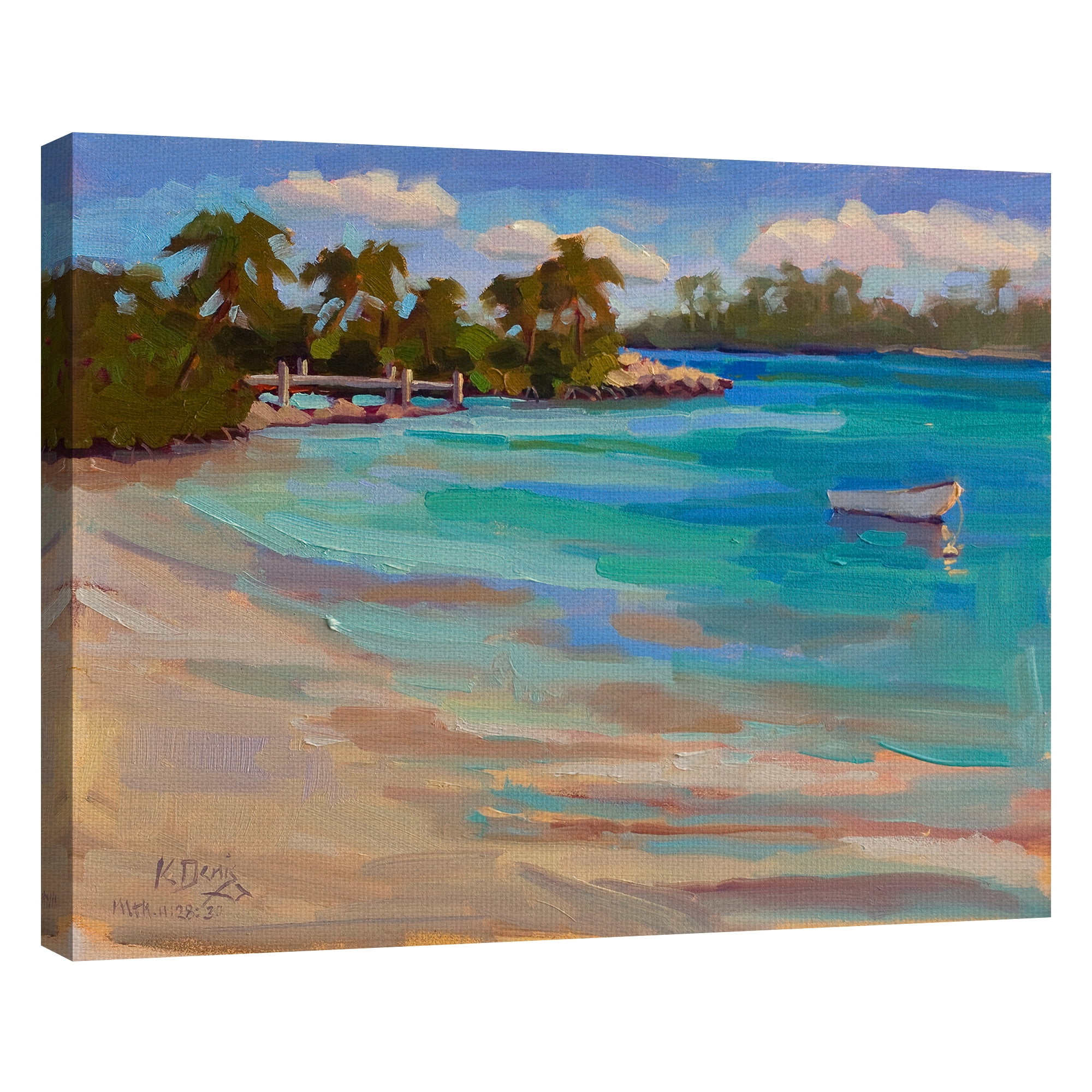 Masterpiece Art Gallery Solitude Beach By Kathleen Denis Canvas Art Print 22" x 28"