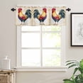 thumbnail image 3 of Vintage Rooster Valances for Windows Farmhouse Kitchen Curtains Valances Rod Pocket Valance Curtains for Kitchen Windows Farmhouse Retro Rustic Animal Prints Window Valances for Bathroom 60"x18", 3 of 6