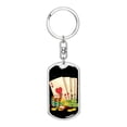 thumbnail image 1 of Ace Card Gamble Keychain Dog Tag Stainless Steel or 18k Gold, 1 of 8