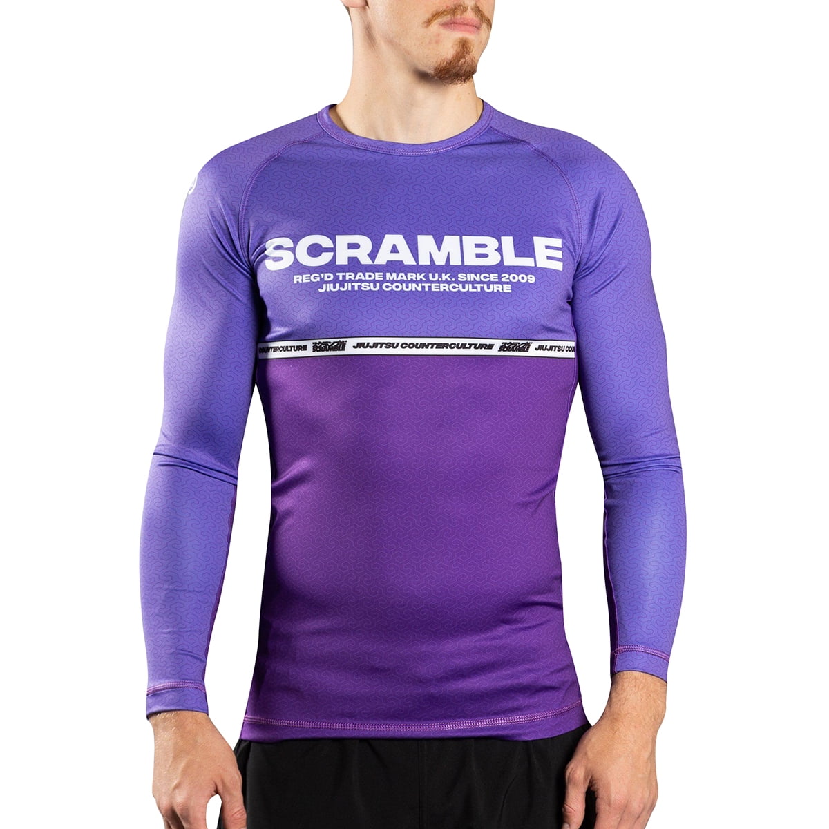 Scramble BJJ Ranked Long Sleeve Rashguard Purple