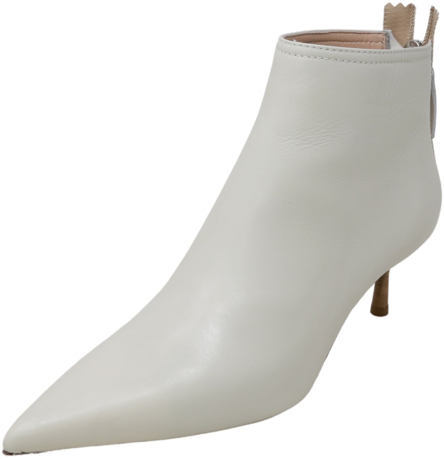 white ankle boots kitten heel