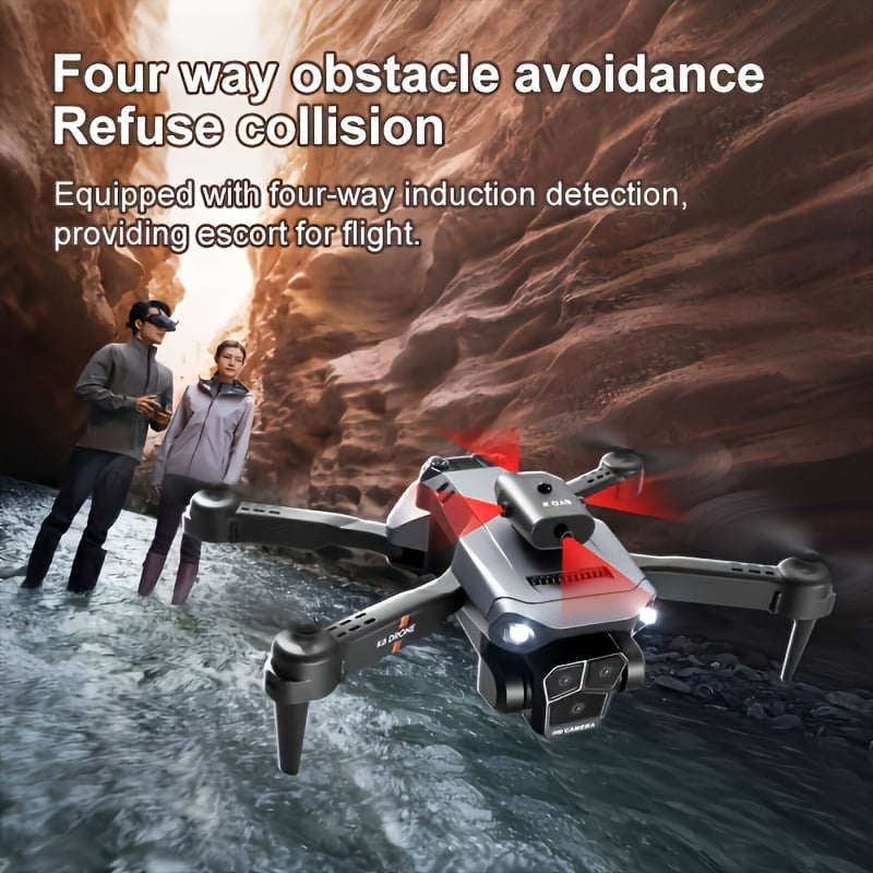 K6MAX Quadcopter with 3 Cameras, 360° Obstacle Avoidance & Follow Me - Optical Flow, Stable Flight Drone for Adults/Beginners
