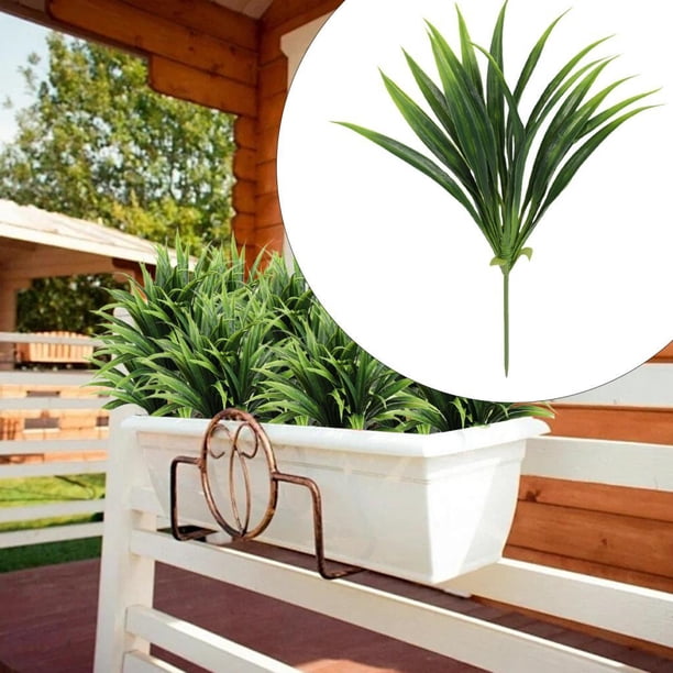 Planta de hierba artificial plantadores de arbustos artificiales decoración de planta falsa planta de vegetación de hierba alta falsa para Verde