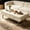 Antique Brown+White, variant on Shaiailed 46.8" Faux Travertine Rectangle Coffee Table with Drawers,Modern Fluted Coffee Table,Simple Unique Coffee Table,Rectangle Center Table,Modern Coffee Table for Living Room