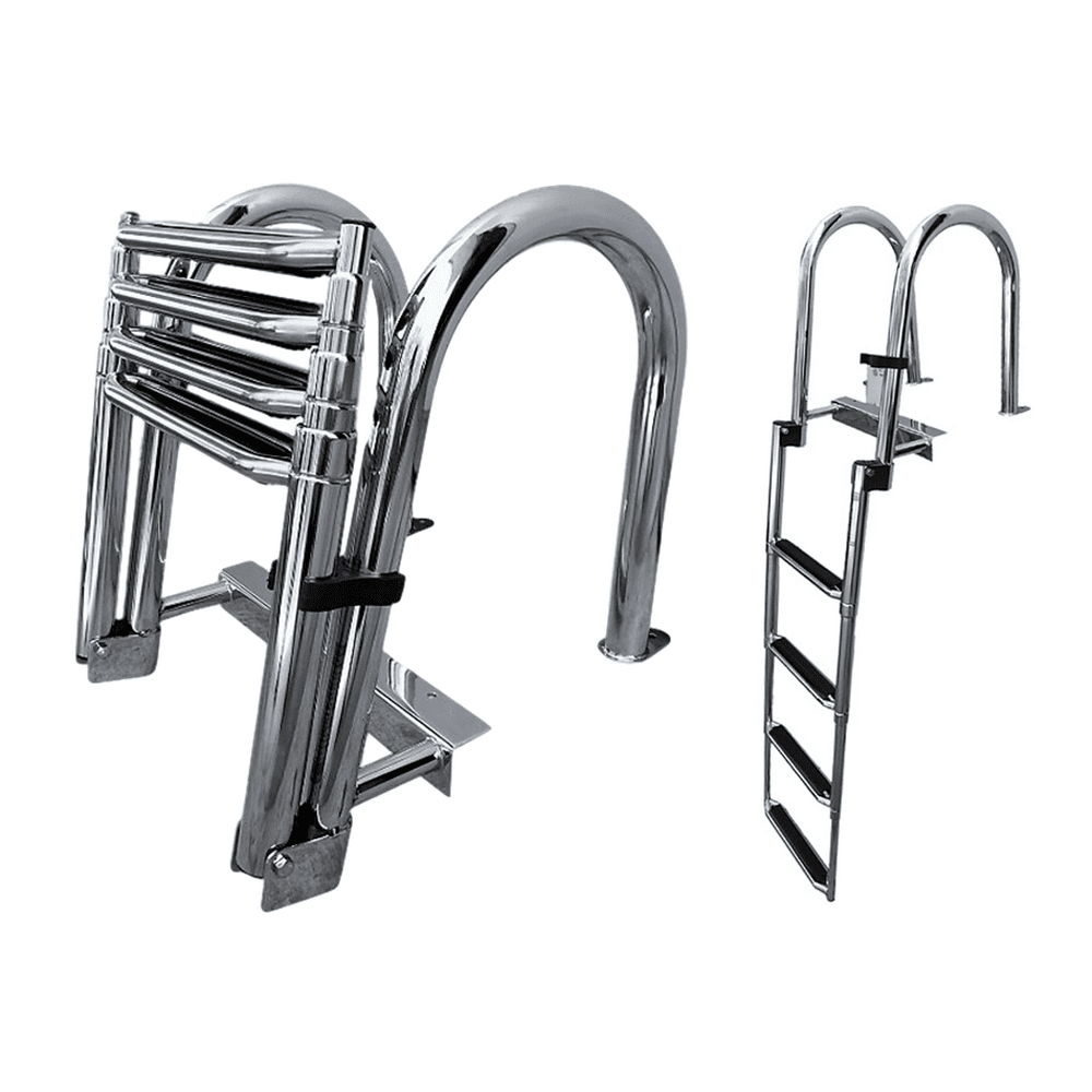 Pactrade Marine Boat SS304 Telescoping 4 Step Inboard Swimming Pool