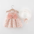 thumbnail image 2 of TAIAOJING Toddler Baby Girl Suspender Ruffled Skirt Dress Bow Design Dress Summer Princess Dress For Vacation Daily Wear Hats For 12-18 Months, 2 of 9