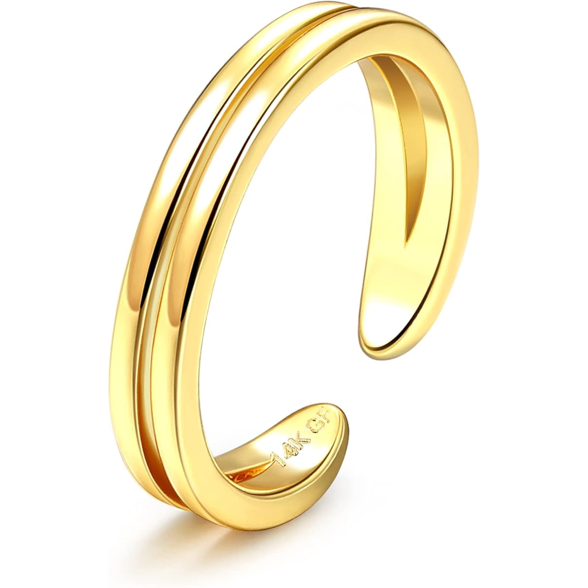 14K Gold Plated Toe Rings Adjustable Toe Ring for Women Thin Toe Rings Minimalist Open Band Toe Ring Summer Beach Foot Jewelry