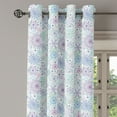 thumbnail image 2 of Ambesonne Winter Grommet Curtain, Pastel Snowflakes Joyful, 50" x 84", Blue Green Lavender, 2 of 6