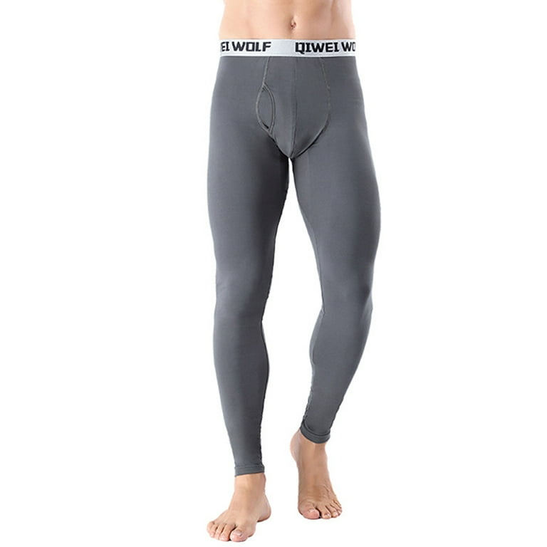 L-3XL Men Pants Warm Long Johns Winter Elasticity Thermal Underwear  Baselayer Leggings Pants Bottom Sleepwear