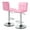 Pink-Black, variant on MoNiBloom Swivel Counter Height Bar Stool Set of 2, Adjustable Modern Barstools Faux Leather, for Kitchen Dinner, Navy Blue