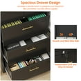 thumbnail image 3 of JAORD 70.1" H Metal File Cabinets,File Cabinet with Lock and Adjust Shelves,3 Drawers Office Storage Cabinet with Lock for Letter/Legal/F4/A4 Size Files,Black,Assembly Required., 3 of 7