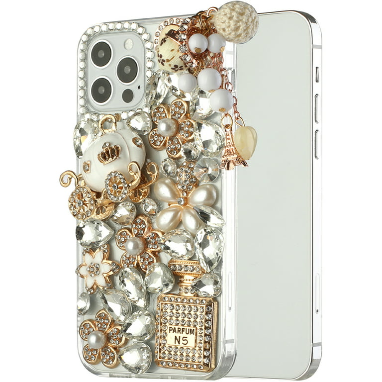 For Apple iPhone 11 (6.1) Bling Clear Crystal 3D Full Diamonds Luxury  Sparkle Rhinestone Hybrid Protective Cover ,Xpm Phone Case [ Ultimate Multi  Ornament Pink ] 