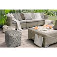 thumbnail image 3 of 17" Taupe 100% Polyester Cube Paisley Indoor Outdoor Pouf Ottoman, 3 of 5