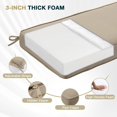 thumbnail image 6 of WYDK 46.5" x 18" Patio Bench Cushion,Fade-Resistant and Water-Resistant Olefin Fabric Slipcover Sponge Foam, Outdoor Use, Brown, 6 of 16