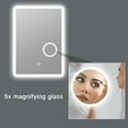 LED Lighted 32x24 Wall Mounted Frameless Bathroom Vanity Mirror — Touch ...